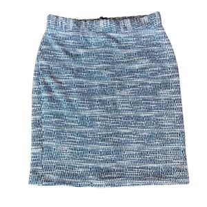 Banana Republic Lightweight Tweed Pencil Skirt, Blue, Size 8